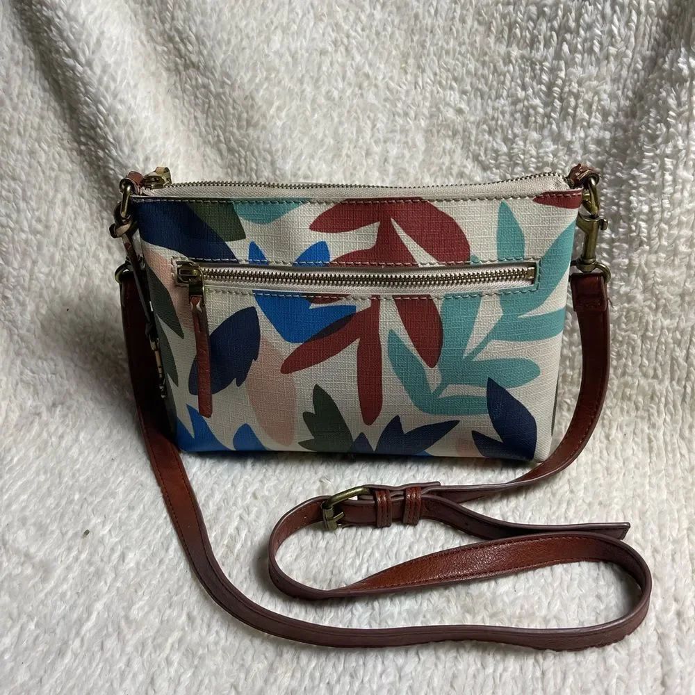Floral Canvas Crossbody Bag